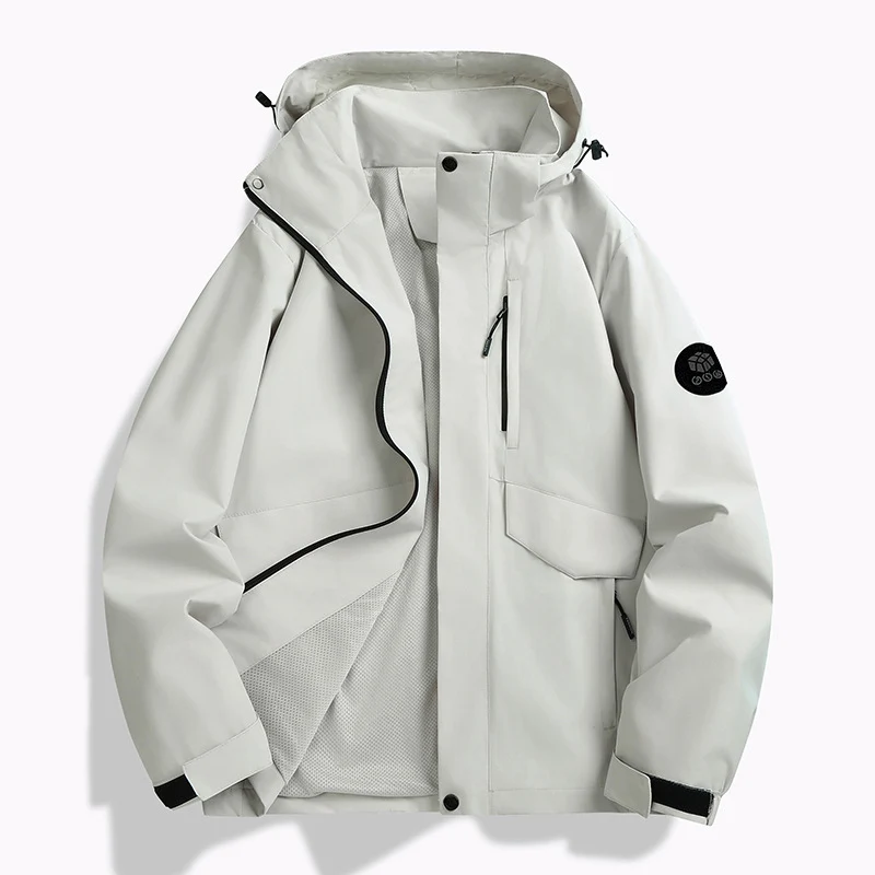 Herren Wetterfeste Softshell‑Jacke mit Mesh‑Futter, verstellbarer Kapuze und abdeckbarer Reißverschlussleiste Nord Taschen