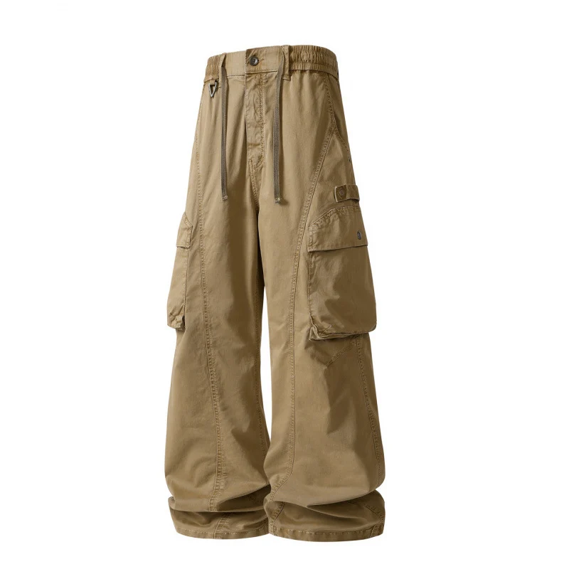 Herren weite Cargo-Hose im Baggy‑Schnitt mit Utility‑Taschen und Kordelbund Nord Taschen