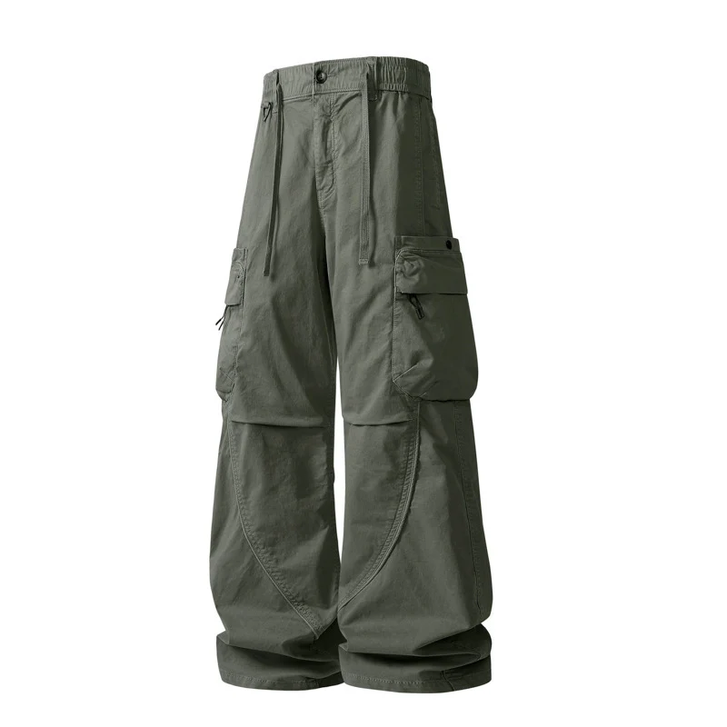 Herren weite Cargo-Hose im Baggy‑Schnitt mit Utility‑Taschen und Kordelbund Nord Taschen