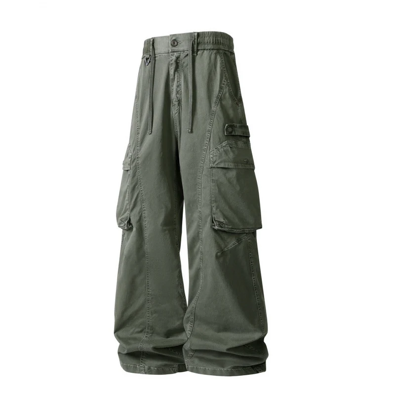 Herren weite Cargo-Hose im Baggy‑Schnitt mit Utility‑Taschen und Kordelbund Nord Taschen