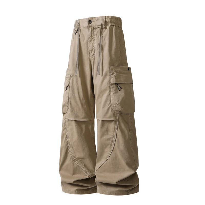 Herren weite Cargo-Hose im Baggy‑Schnitt mit Utility‑Taschen und Kordelbund Nord Taschen
