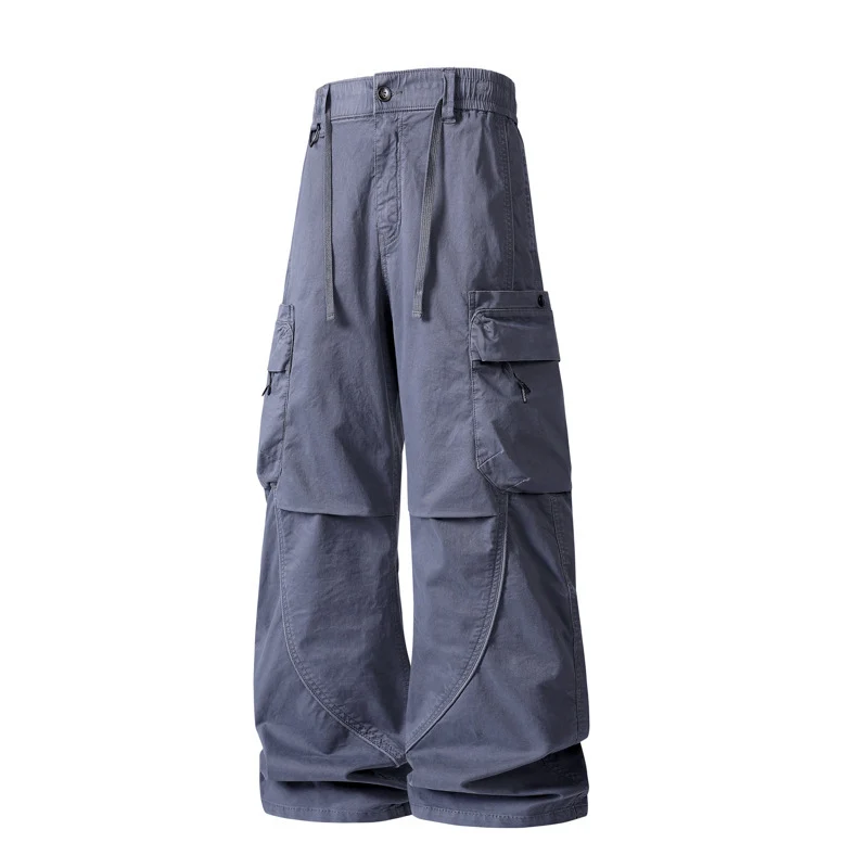 Herren weite Cargo-Hose im Baggy‑Schnitt mit Utility‑Taschen und Kordelbund Nord Taschen