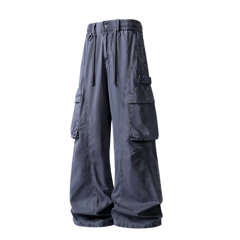 Herren weite Cargo-Hose im Baggy‑Schnitt mit Utility‑Taschen und Kordelbund Nord Taschen