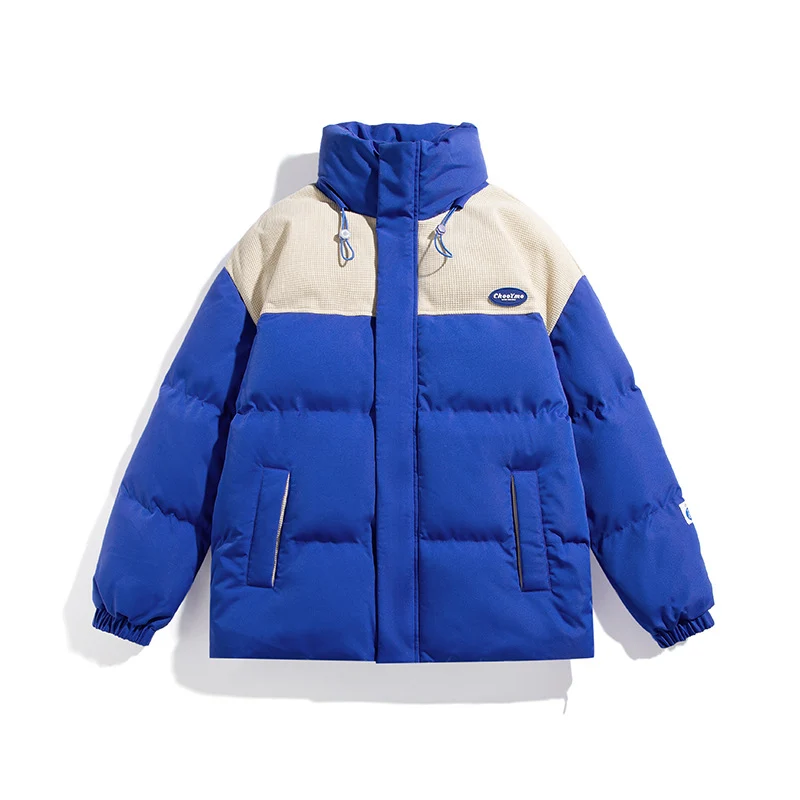 Herren Wattierte Oversize-Steppjacke mit hohem Stehkragen und kontrastiertem Schulterpaneel Nord Taschen
