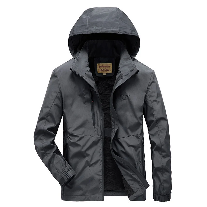 Herren Wasserfeste Softshelljacke mit Kapuze und Fleecefutter, winddicht und atmungsaktiv Nord Taschen