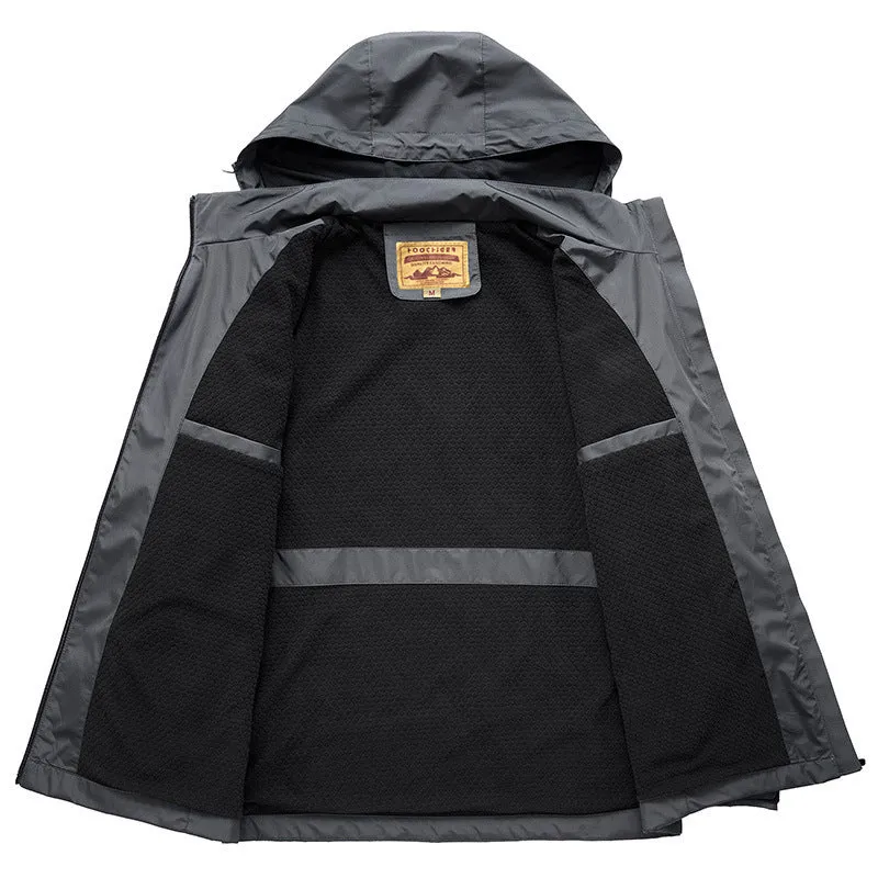 Herren Wasserfeste Softshelljacke mit Kapuze und Fleecefutter, winddicht und atmungsaktiv Nord Taschen