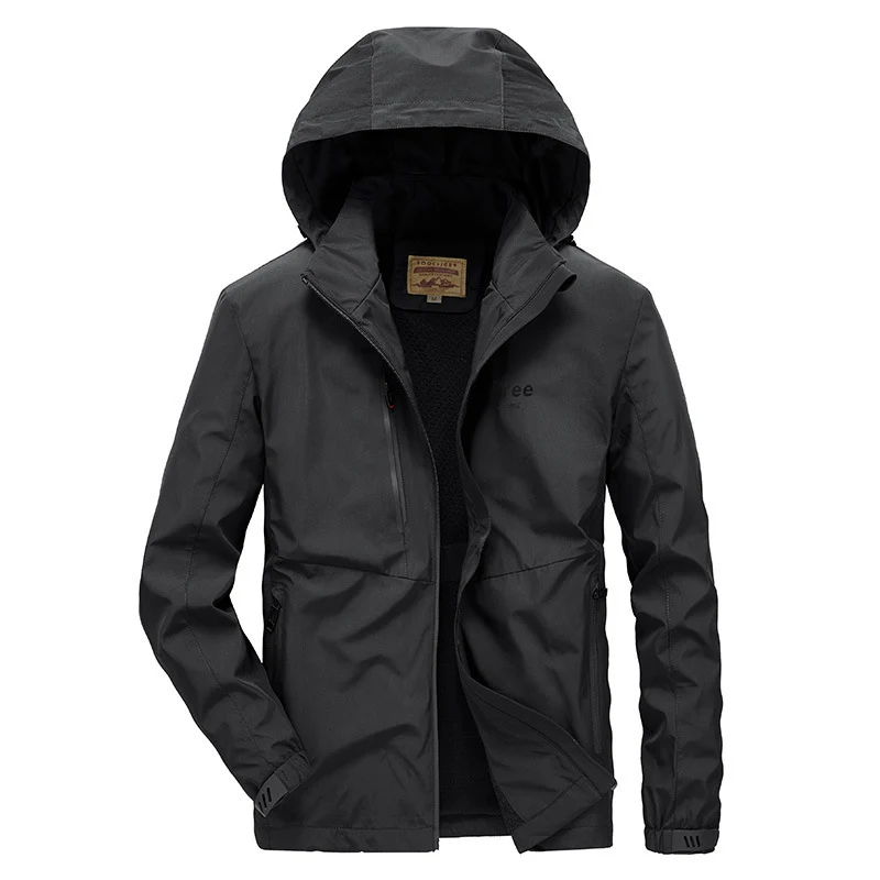 Herren Wasserfeste Softshelljacke mit Kapuze und Fleecefutter, winddicht und atmungsaktiv Nord Taschen