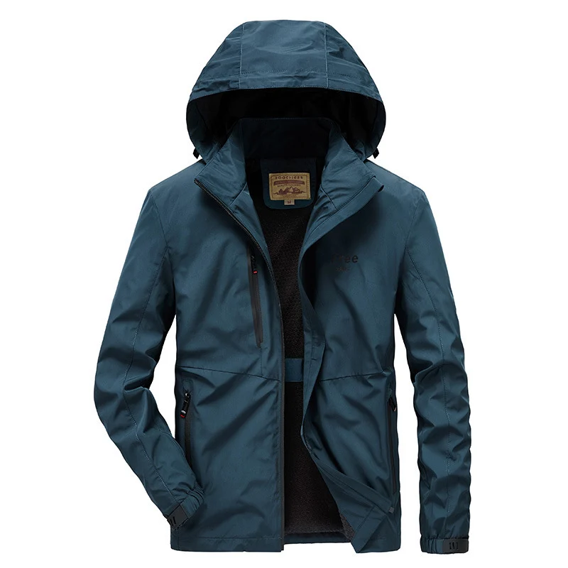 Herren Wasserfeste Softshelljacke mit Kapuze und Fleecefutter, winddicht und atmungsaktiv Nord Taschen
