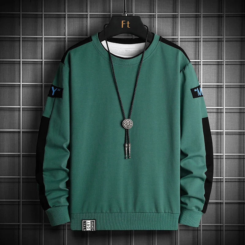 Herren Lockeres Sweatshirt im Urban-Layer-Look mit Schulterpaneelen und geripptem Saum Nord Taschen