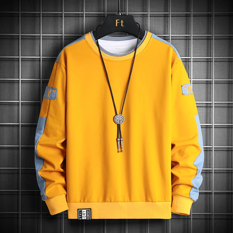Herren Lockeres Sweatshirt im Urban-Layer-Look mit Schulterpaneelen und geripptem Saum Nord Taschen