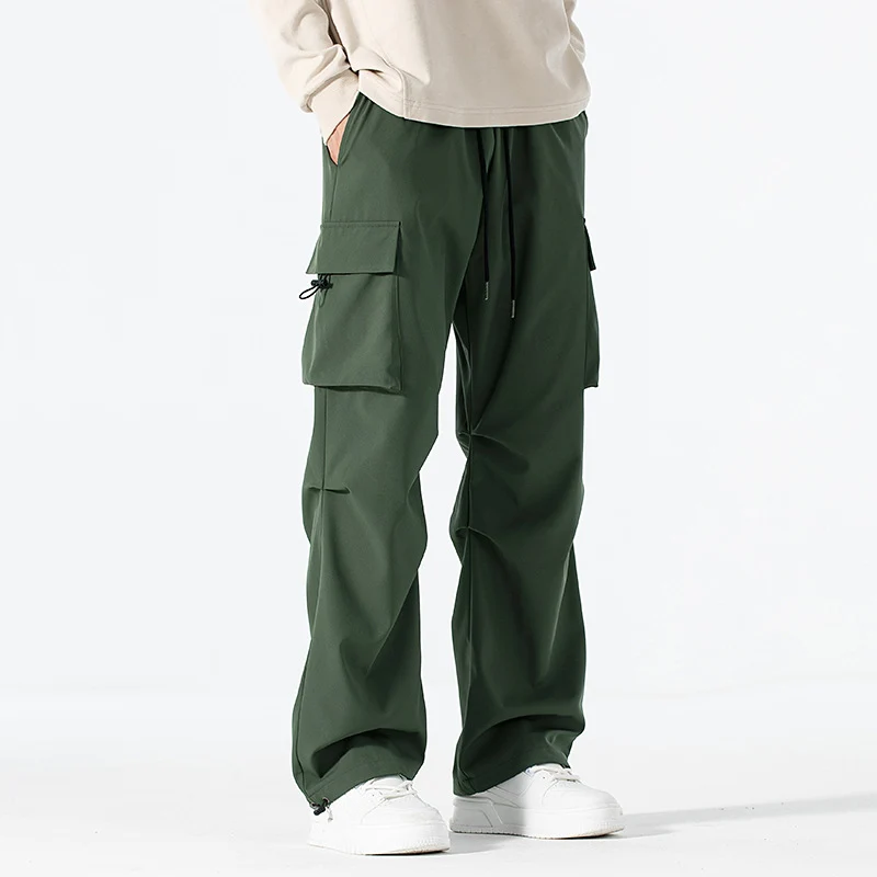 Herren Locker geschnittene Cargo-Utility-Hose mit Kordelzugbund und Mehrfachtaschen Nord Taschen