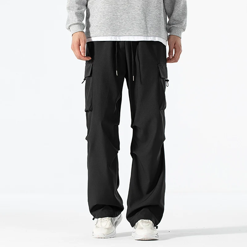 Herren Locker geschnittene Cargo-Utility-Hose mit Kordelzugbund und Mehrfachtaschen Nord Taschen
