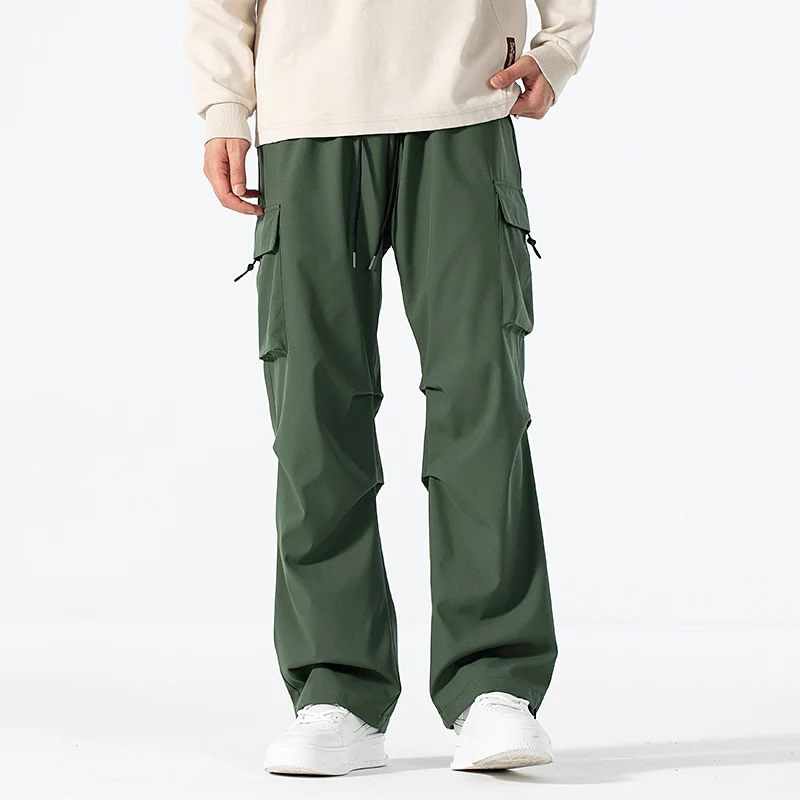 Herren Locker geschnittene Cargo-Utility-Hose mit Kordelzugbund und Mehrfachtaschen Nord Taschen