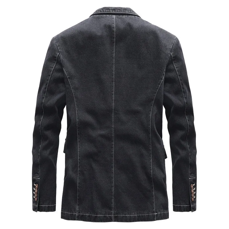 Herren Leichtes Jeans-Sakko mit aufgesetzten Taschen Nord Taschen