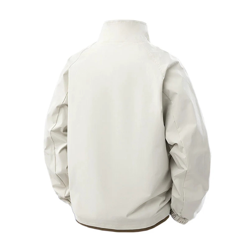 Herren Leichter Urbaner Blouson mit hohem Stehkragen, Kontrastfutter und Pattentaschen Nord Taschen