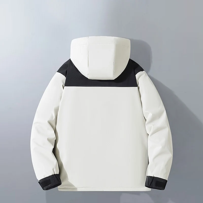 Herren Wasserabweisender Winterparka mit Kapuze, Thermoisolierung und kontrastierenden Schulterpaneelen Nord Taschen