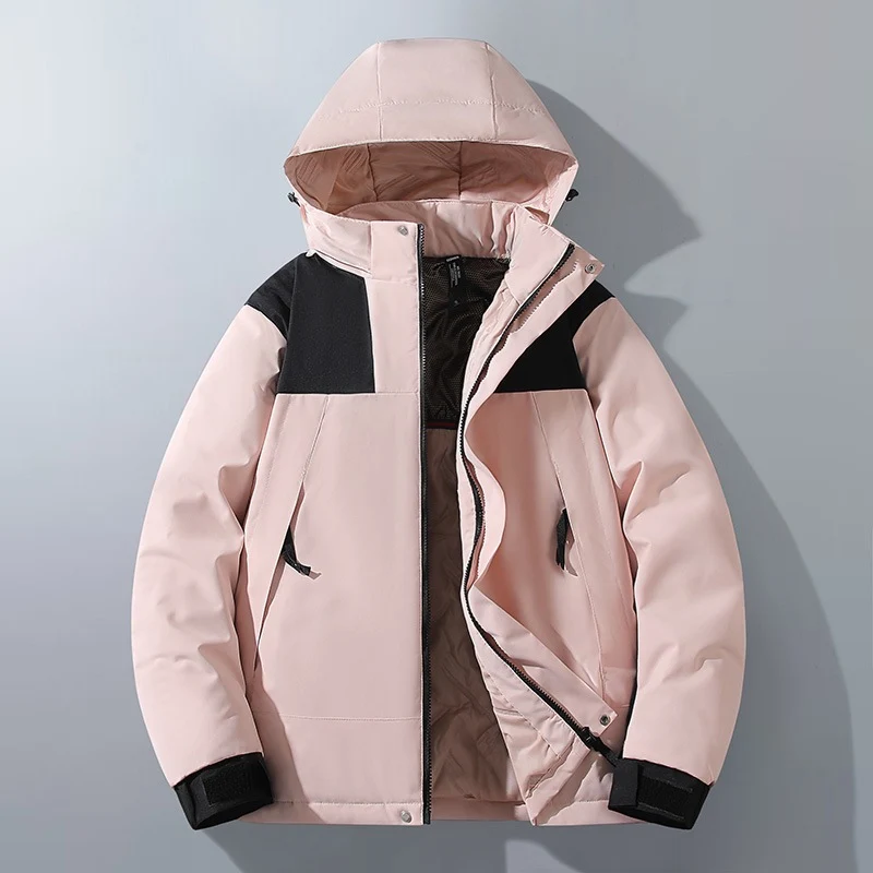 Herren Wasserabweisender Winterparka mit Kapuze, Thermoisolierung und kontrastierenden Schulterpaneelen Nord Taschen