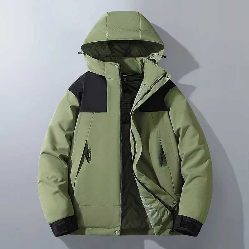Herren Wasserabweisender Winterparka mit Kapuze, Thermoisolierung und kontrastierenden Schulterpaneelen Nord Taschen