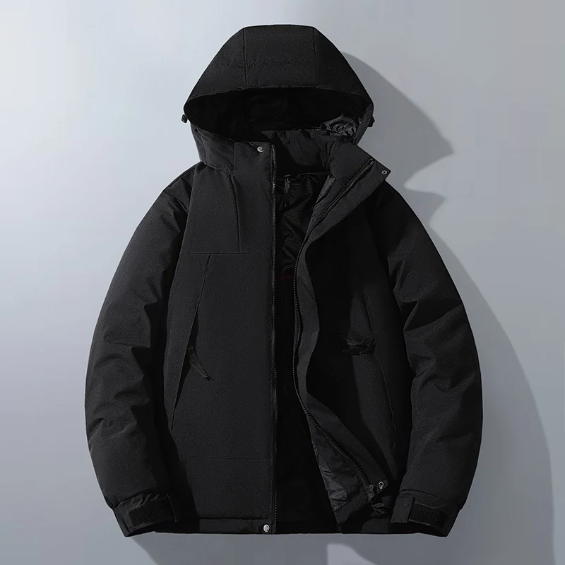 Herren Wasserabweisender Winterparka mit Kapuze, Thermoisolierung und kontrastierenden Schulterpaneelen Nord Taschen