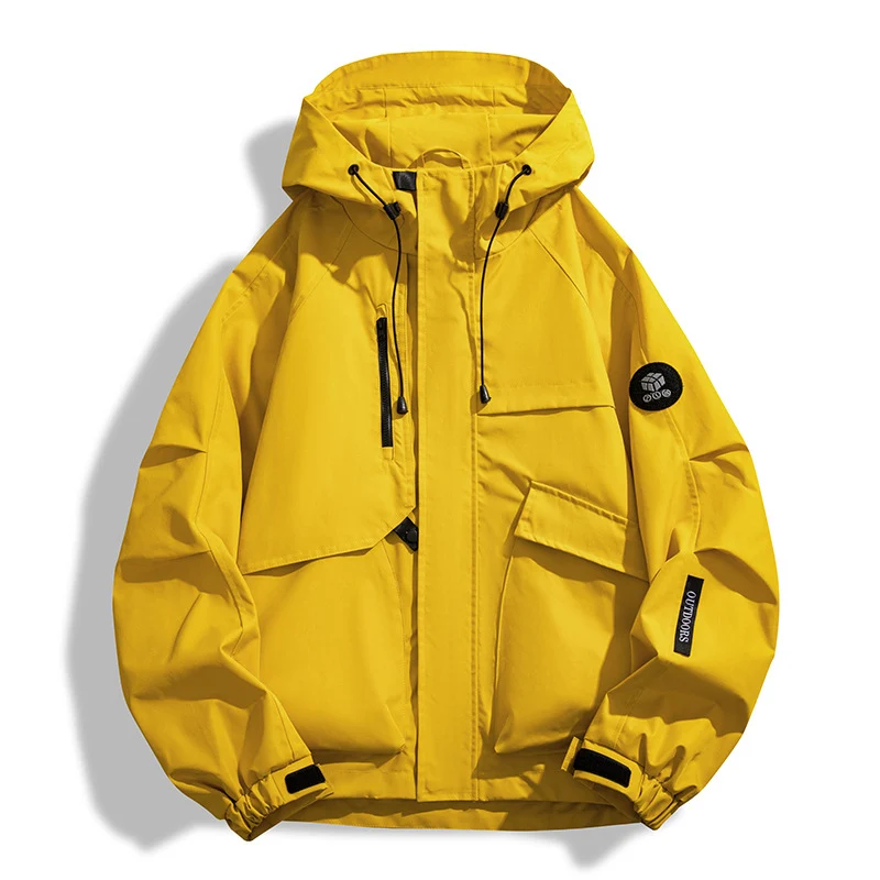 Herren Wasserabweisende Utility-Outdoorjacke mit Kapuze, Mehrfachtaschen und winddichter Membran Nord Taschen