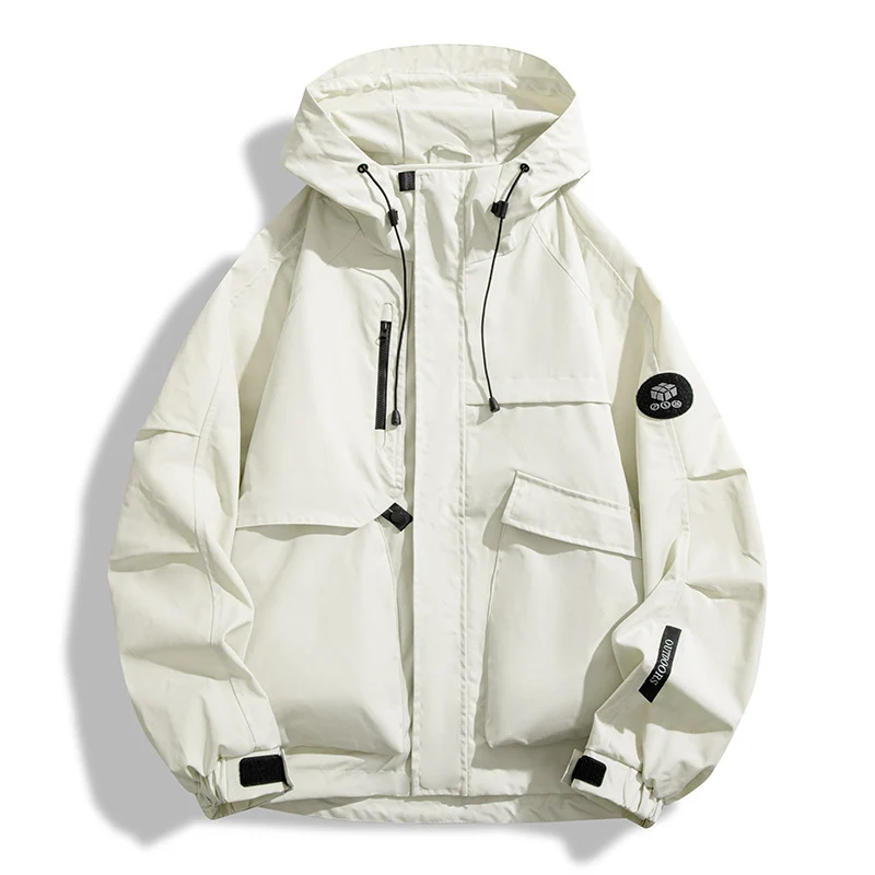 Herren Wasserabweisende Utility-Outdoorjacke mit Kapuze, Mehrfachtaschen und winddichter Membran Nord Taschen