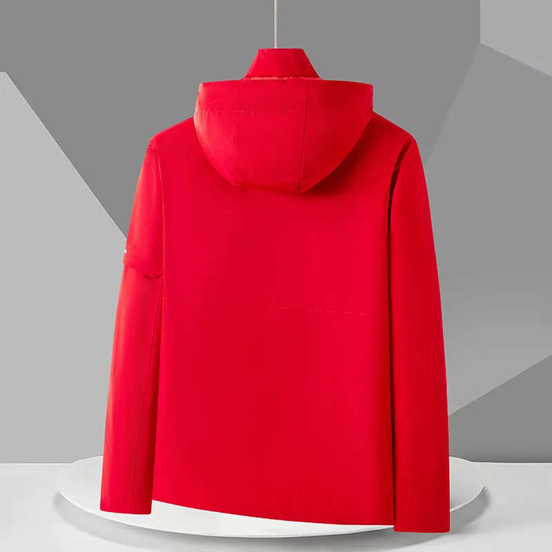 Herren Wasserabweisende Softshell-Outdoorjacke mit Kapuze, mehrere Reißverschlusstaschen und kontrastierenden Paneelen Nord Taschen