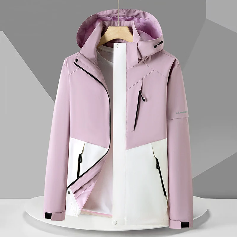 Herren Wasserabweisende Softshell-Outdoorjacke mit Kapuze, mehrere Reißverschlusstaschen und kontrastierenden Paneelen Nord Taschen