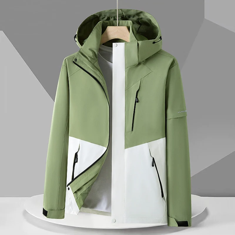 Herren Wasserabweisende Softshell-Outdoorjacke mit Kapuze, mehrere Reißverschlusstaschen und kontrastierenden Paneelen Nord Taschen