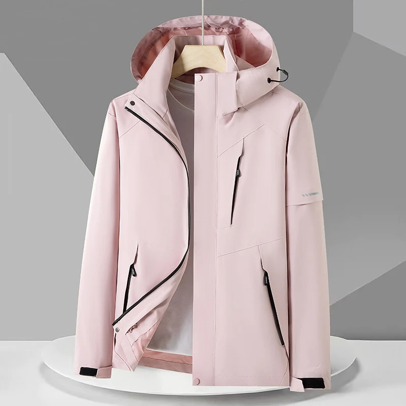 Herren Wasserabweisende Softshell-Outdoorjacke mit Kapuze, mehrere Reißverschlusstaschen und kontrastierenden Paneelen Nord Taschen