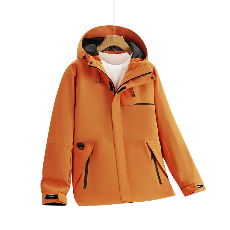 Herren Wasserabweisende Softshell-Kapuzenjacke mit verdeckten Reißverschlüssen und urbanem Schnitt Nord Taschen