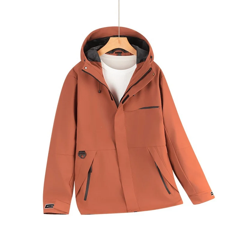 Herren Wasserabweisende Softshell-Kapuzenjacke mit verdeckten Reißverschlüssen und urbanem Schnitt Nord Taschen