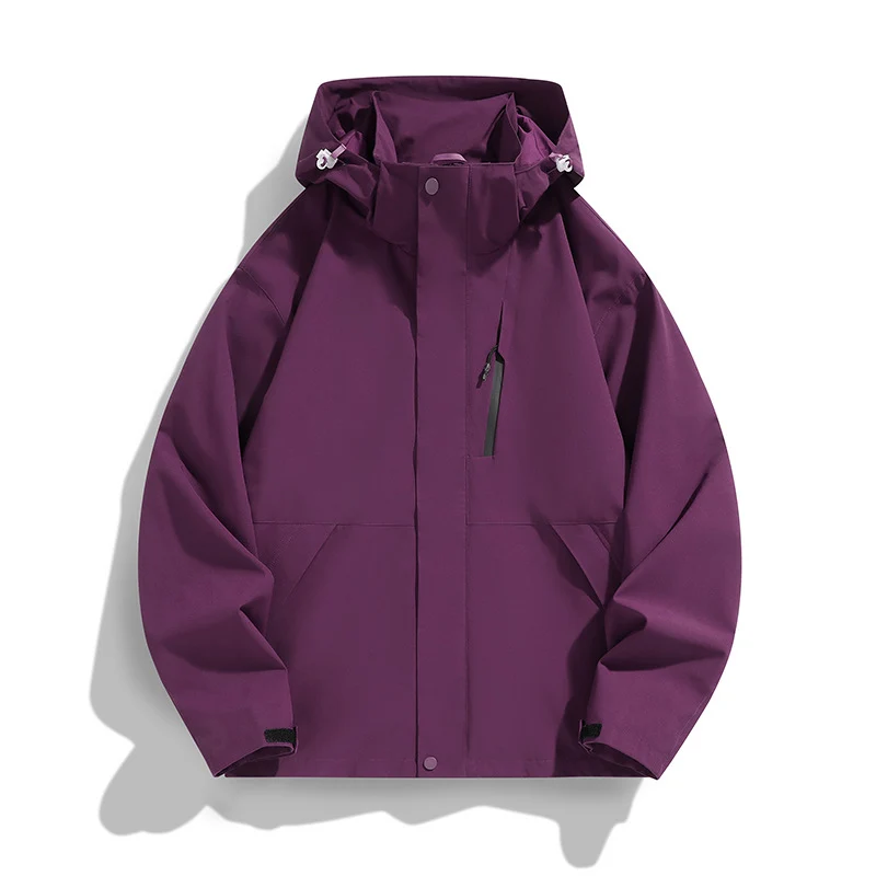 Damen Oversize Softshell-Kapuzenjacke mit Drop-Shoulder, verdeckten Reißverschlüssen und Kordelzug Nord Taschen