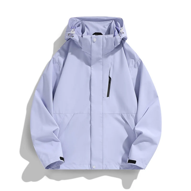 Damen Oversize Softshell-Kapuzenjacke mit Drop-Shoulder, verdeckten Reißverschlüssen und Kordelzug Nord Taschen