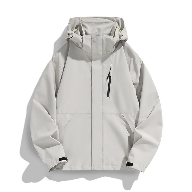Damen Oversize Softshell-Kapuzenjacke mit Drop-Shoulder, verdeckten Reißverschlüssen und Kordelzug Nord Taschen
