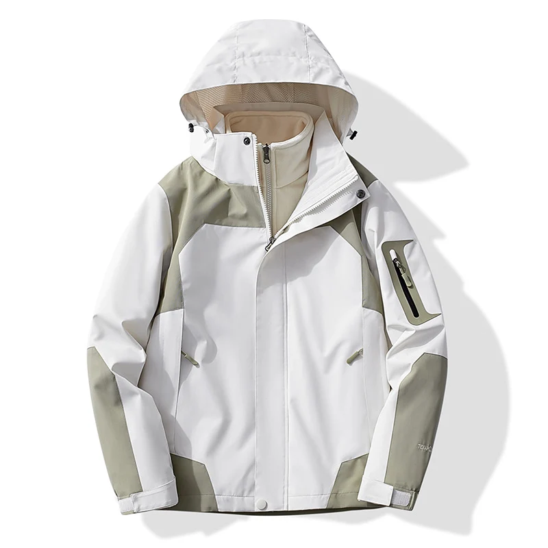 Damen Multifunktionale Trekking-Softshelljacke mit herausnehmbarer Fleece‑Innenlage und Kapuze Nord Taschen
