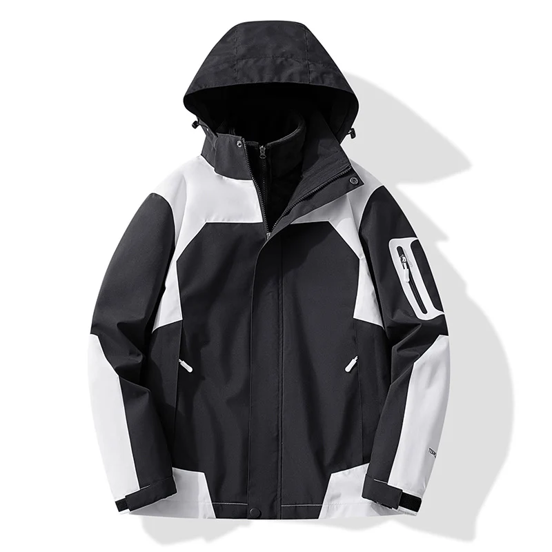 Damen Multifunktionale Trekking-Softshelljacke mit herausnehmbarer Fleece‑Innenlage und Kapuze Nord Taschen
