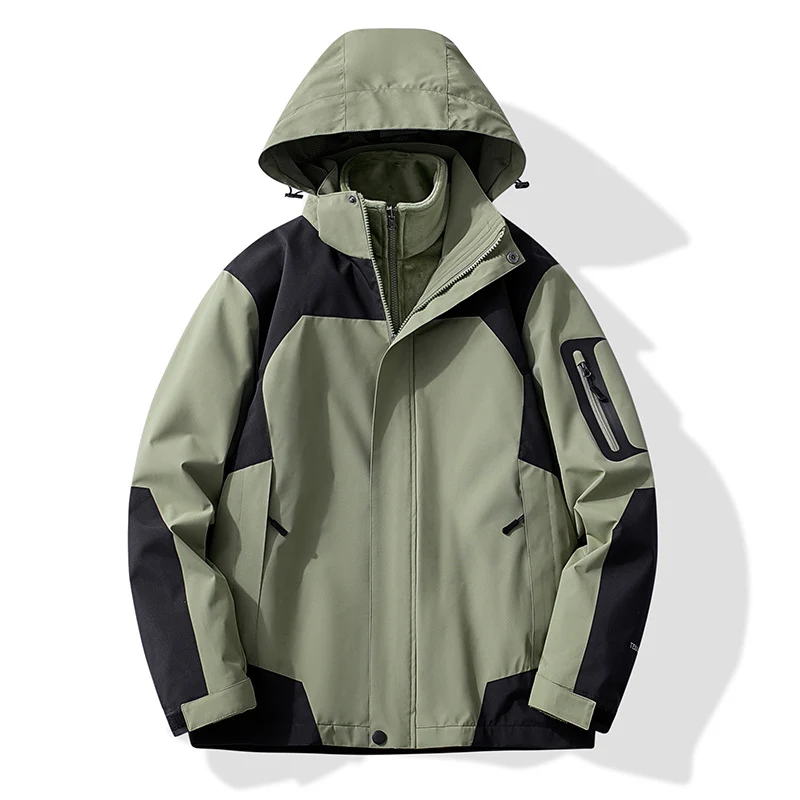 Damen Multifunktionale Trekking-Softshelljacke mit herausnehmbarer Fleece‑Innenlage und Kapuze Nord Taschen
