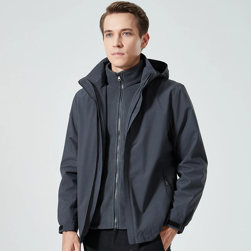 Damen leichte wasserabweisende Freizeit-Outdoorjacke mit verstellbarer Kapuze und verdecktem Reißverschluss Nord Taschen