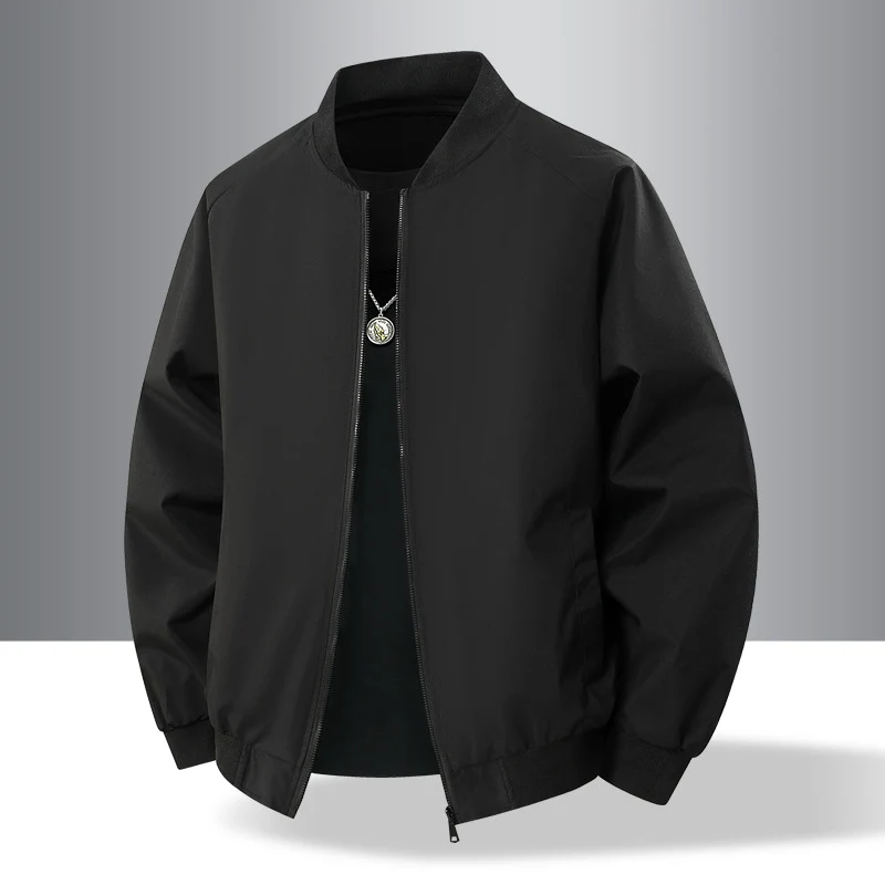 Herren Leichte urban-militärische Bomberjacke mit elastischem Saum, Reißverschluss und Eingrifftaschen Nord Taschen