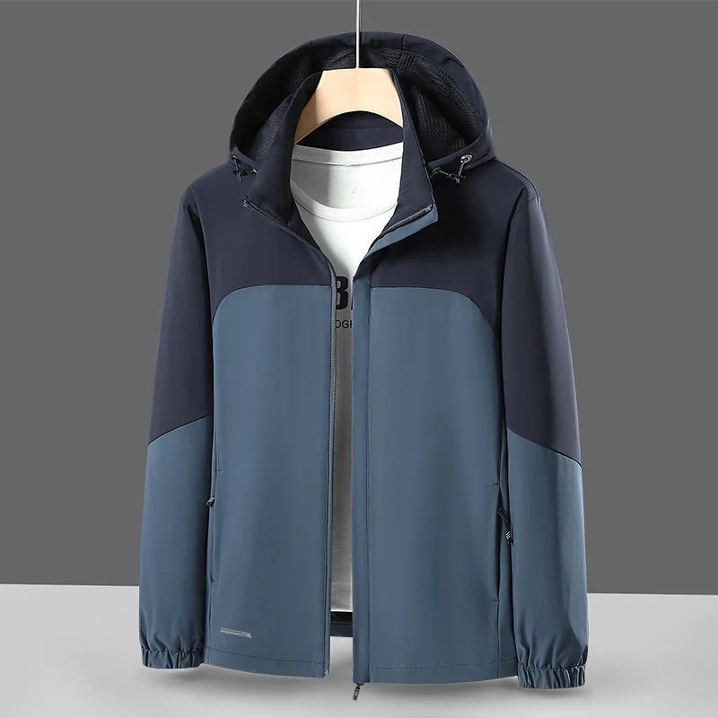 Herren Leichte Softshell-Windjacke mit Kapuze, wasserabweisender Membran und Reißverschlusstaschen Nord Taschen