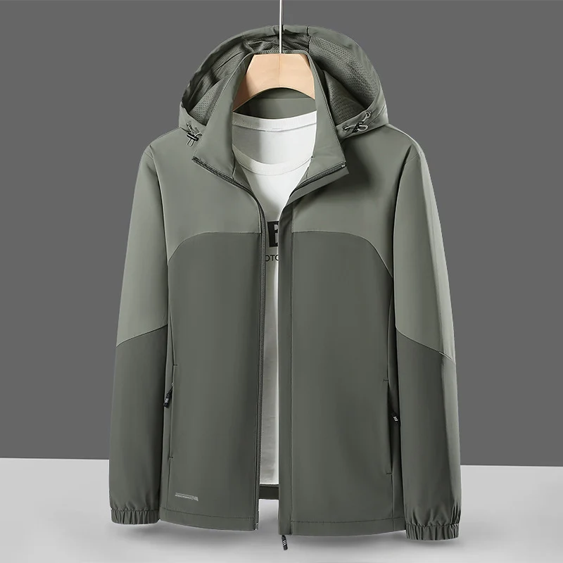 Herren Leichte Softshell-Windjacke mit Kapuze, wasserabweisender Membran und Reißverschlusstaschen Nord Taschen