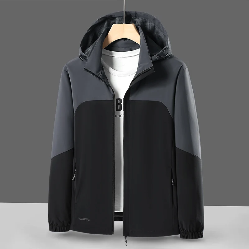 Herren Leichte Softshell-Windjacke mit Kapuze, wasserabweisender Membran und Reißverschlusstaschen Nord Taschen