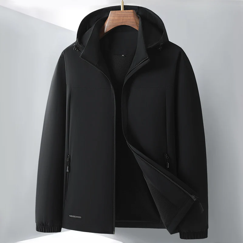 Herren Leichte Softshell-Hybridjacke mit Kapuze, atmungsaktivem Mesh-Futter und verdeckten Reißverschlusstaschen Nord Taschen