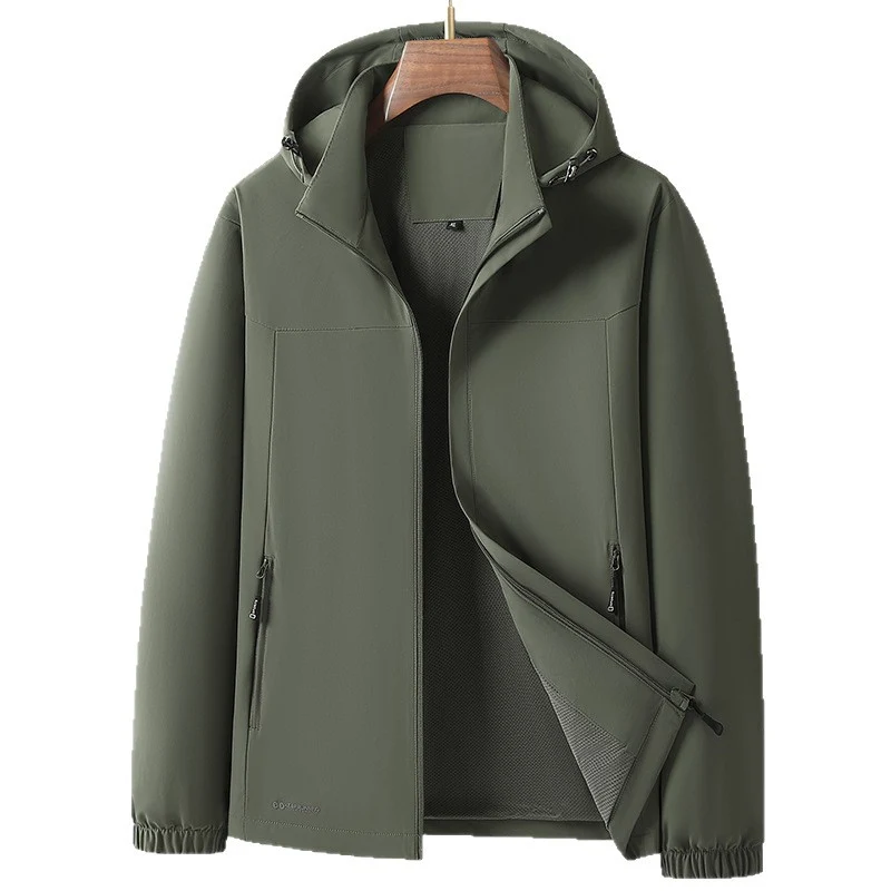 Herren Leichte Softshell-Hybridjacke mit Kapuze, atmungsaktivem Mesh-Futter und verdeckten Reißverschlusstaschen Nord Taschen