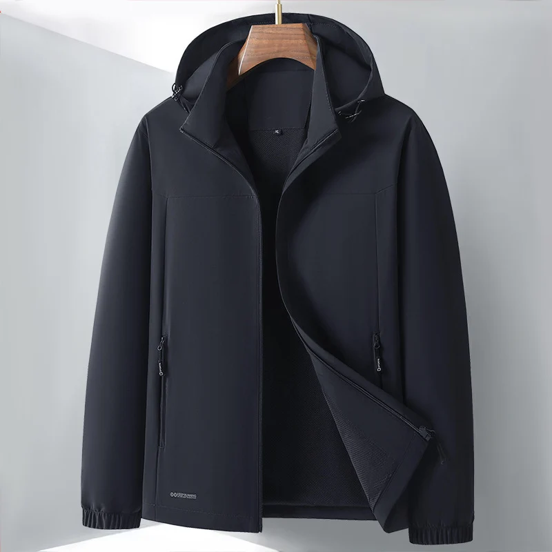 Herren Leichte Softshell-Hybridjacke mit Kapuze, atmungsaktivem Mesh-Futter und verdeckten Reißverschlusstaschen Nord Taschen