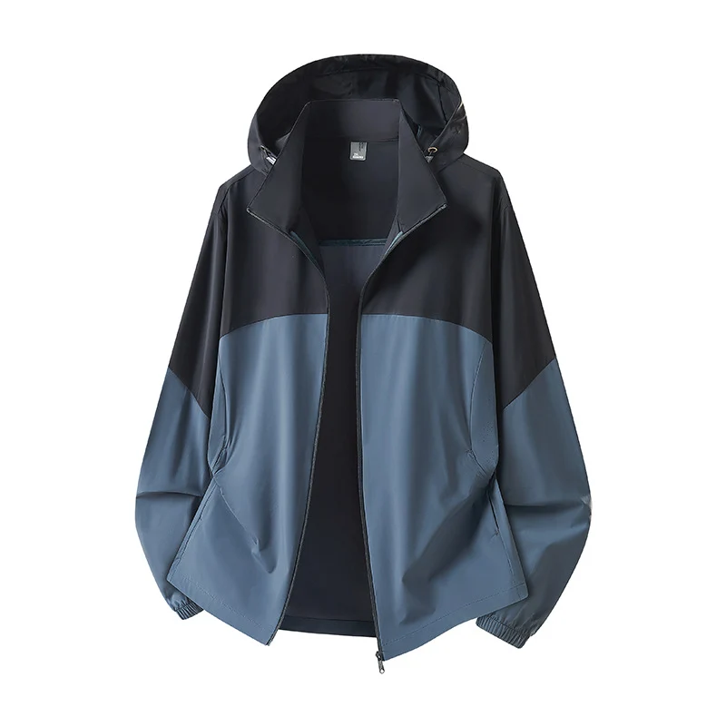Herren Leichte Kapuzen-Regenjacke mit atmungsaktivem Softshell-Material und elastischen Bündchen Nord Taschen