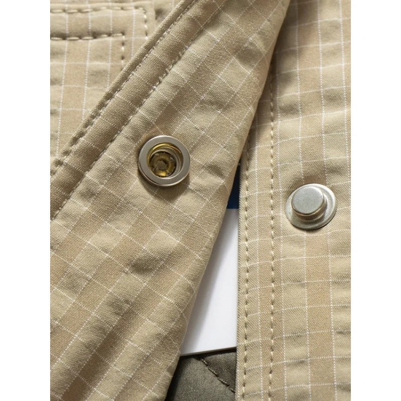 Herren Steppjacke ohne Kragen mit Druckknopfverschluss und seitlichen Eingrifftaschen Nord Taschen