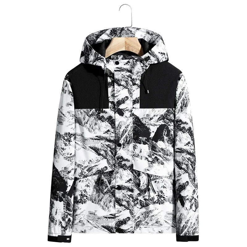 Herren Leichte wasserabweisende Kapuzen-Softshelljacke mit verdeckter Druckknopfleiste und Kordelzug Nord Taschen