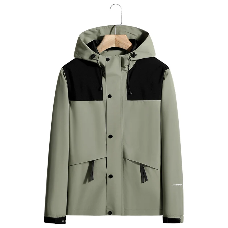 Herren Leichte wasserabweisende Kapuzen-Softshelljacke mit verdeckter Druckknopfleiste und Kordelzug Nord Taschen