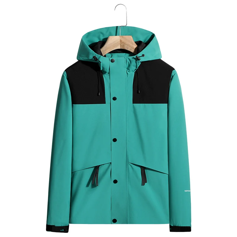Herren Leichte wasserabweisende Kapuzen-Softshelljacke mit verdeckter Druckknopfleiste und Kordelzug Nord Taschen